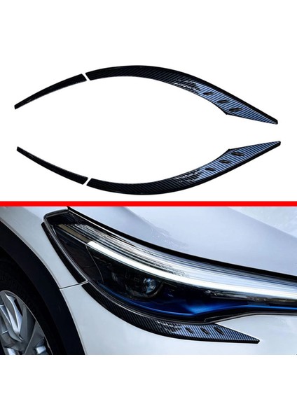 Toyota Corolla Cross 2020 2021 2022 Ön Far Lambası Kapağı Garnitür Strip Kaş Kapak Döşeme Sticker (Yurt Dışından) fiyatları