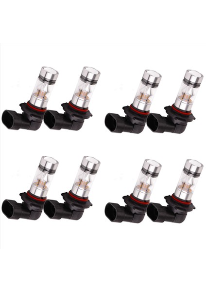 8x 9005 Hb3 6000K 100W 2323 LED Projektör Sis Sürüş Ampulleri Beyaz (Yurt Dışından)