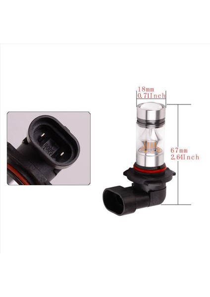 8x 9005 Hb3 6000K 100W 2323 LED Projektör Sis Sürüş Ampulleri Beyaz (Yurt Dışından) indirimleri