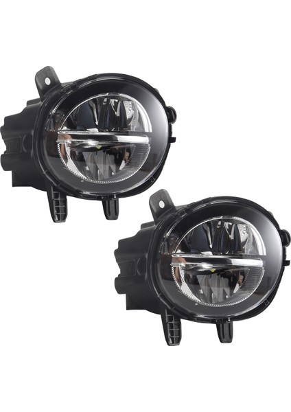 Bir Çift Araba Ön LED Sis Fag Lambası Drl Sürüş Lambası For-Bmw F20 F20 F30 F35 Lcı W LED Bulds 63177248911 63177248912 (Yurt Dışından)