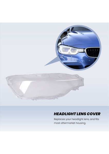 Sağ Taraftaki Araba Far Lens Kapağı Kafa Hafif Lamba Gölge Kapağı For-Bmw 3 Serisi F30 F31 2016-2018 320 328 330 340 (Yurt Dışından) fırsatları