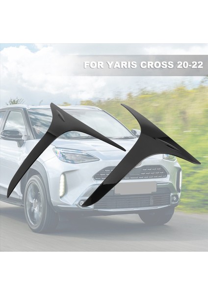 Toyota Yaris Cross 2020 2021 2022 Araba Ön Sis Farları Lamba Şeritleri Trim Kapak Çıkartma Araba Stil Parlak Siyah (Yurt Dışından) fırsatları