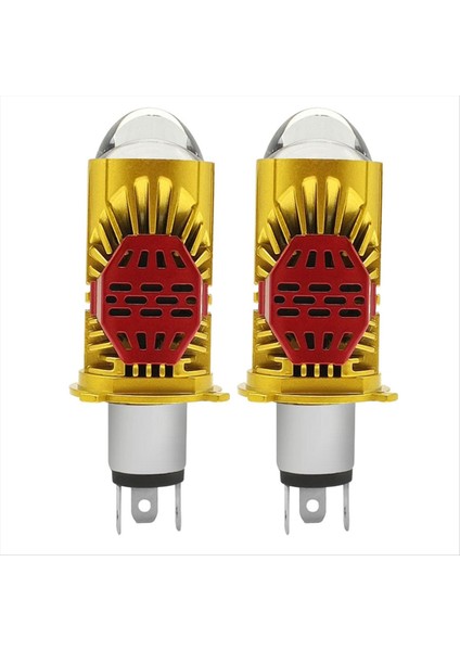 2pcs Araba H4 LED Far Eklenti Işık Çift Lens Araç Motosiklet Entegre Yüksek Fasulye ve Düşük Işın (Yurt Dışından)
