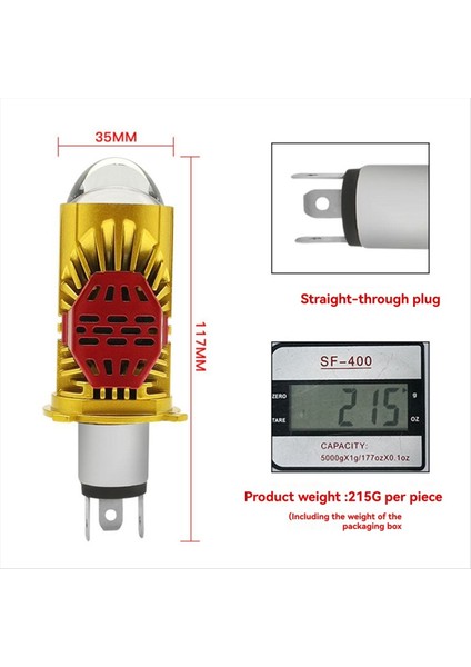 2pcs Araba H4 LED Far Eklenti Işık Çift Lens Araç Motosiklet Entegre Yüksek Fasulye ve Düşük Işın (Yurt Dışından) indirimleri