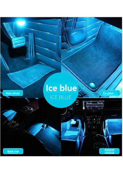 Evrensel Araba Işık Atmosfer Işıkları USB Refit Işık 4 Pcs LED Dekoratif Işık Ayak Işıkları Iç Ortam Lambası A (Yurt Dışından) fırsatları