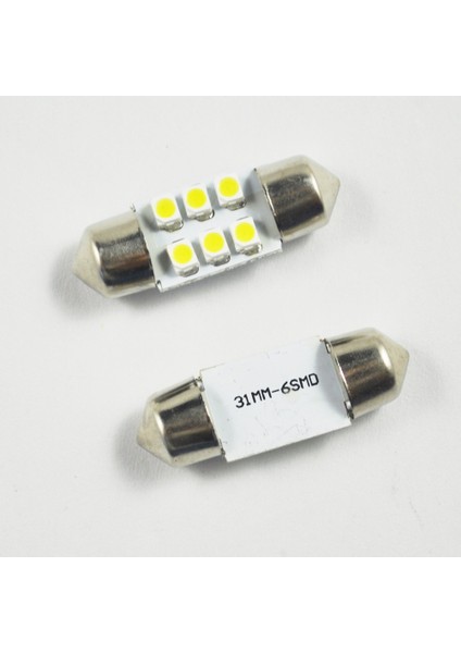 2 Pcs 31MM Beyaz 3528 Smd 6 LED Festoon Dome Haritası Işığı DE3175 DE3021 Araç Için Puslum (Yurt Dışından) fiyatları