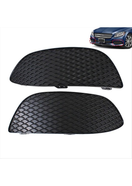 2x Ön Tampon Sis Işık Lamba Kapağı Grille 2058850723 2058850823 Mercedes Benz C300 2015-2018 (Yurt Dışından) fiyatları