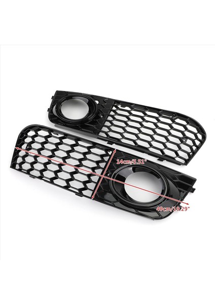 Siyah Araba Ön Sis Fiş Izgara Kapağı Audi A4 B8 2009 2011 2012 2012 Sis Lambası Ballı Grille Kapak (Yurt Dışından) modelleri