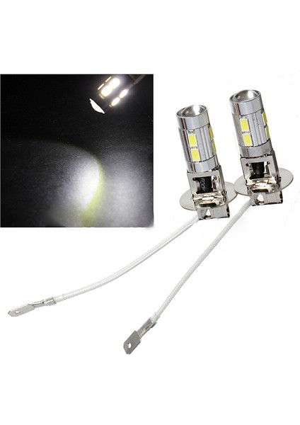 2x Araba H3 5630 Smd 10 LED Far Beyaz Sürüş Sis Kafası Işık Lambası Ampul 12V (Yurt Dışından) fiyatları