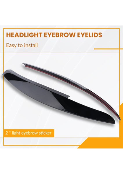 Scirocco Gts 2008-2017 Aksesuarlar Için Araba Far Kaş Çıkartma Dekorasyonu Araç Stil Siyah (Yurt Dışından) fırsatları