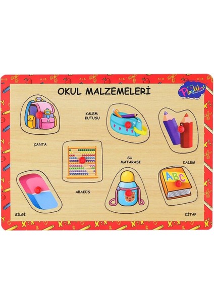 ONY-196-197 Ahşap Tutmalı Okul Malzemeleri -Onyıl Oyuncak fiyatları