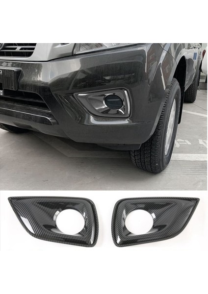 4x Nissan Navara NP300 2016-2021 Karbon Fiber Araba Ön Sis Lambası Dekoratif Çerçeve Kapağı Kaplama Etiketi (Yurt Dışından) fiyatları
