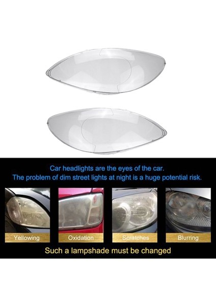 2pcs Araç Araç Temiz Far Lens Kapağı Değiştirilmiş Far Far Kabuk Kapağı Mercedes Benz W639 Vito Viano 2004-2010 - Sol ve Sağ (Yurt Dışından) modelleri