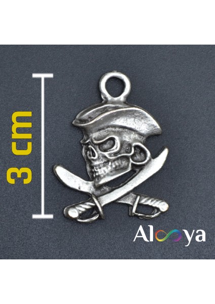 Kuru Kafa Korsan - Kılıç Gümüş Kaplama Kolye Ucu fiyatları