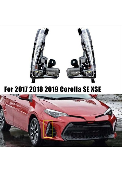 Toyota Corolla Se Xse 2017-2019 LED Sis Found Lambaları Drl Gündüz Koşu Işıkları Sol 2 Pcs (Yurt Dışından) modelleri