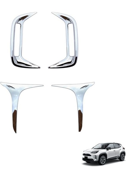 Ön Lamba Sis Çerçevesi+Toyota Yaris Cross 2020 2021 Arka Lamba Sis Çerçevesi Kiti (Yurt Dışından)