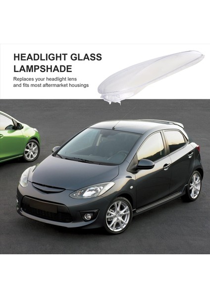 Araba Sağ Far Kabuk Lambası Gölge Şeffaf Kapak Far Cam Far Lens Kapağı Mazda 2 2007-2012 (Yurt Dışından) fırsatları