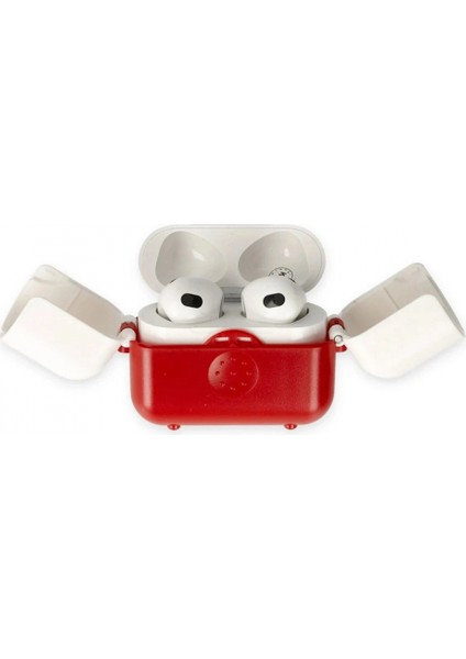 Airpods 3 (3.nesil) Basmalı Kılıf - Kırmızı-Beyaz modelleri