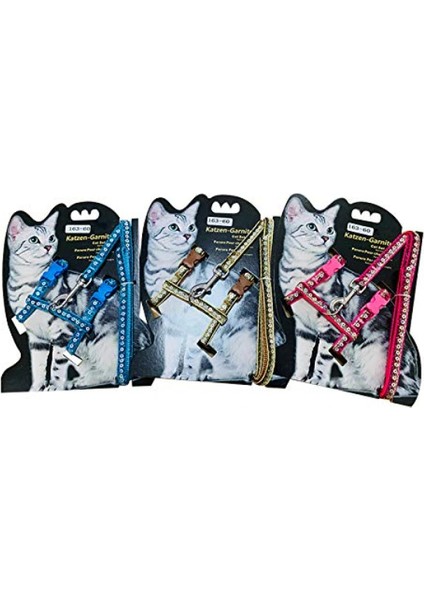 Parlak Kedi Gezdirme Göğüs Tasması