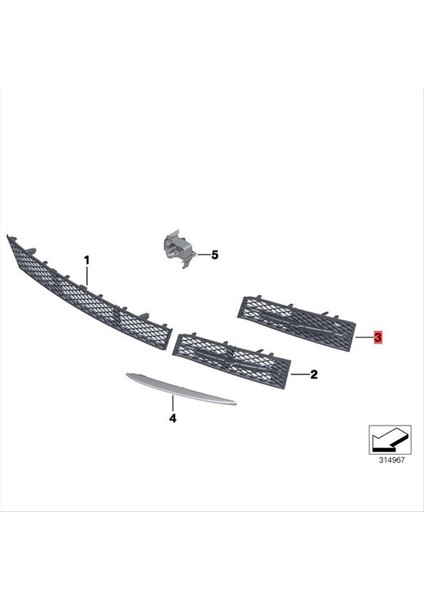 1paır Araş Bmw 5 Seri F10 F11 Siste Fog Frome Trım 51117331769 51117331770 (Yurt Dışından) fiyatları