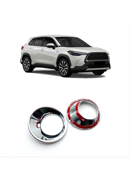 2x Ön Sis Lambası Işık Kapağı 2020 2021 Toyota Toyota Corolla Çapraz Araba Stil Abs Chrome (Yurt Dışından) indirimleri