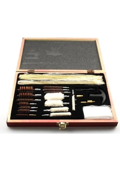 -27PARÇA Ahşap Kutu Evrensel Tabanca Temizleme Seti fiyatları
