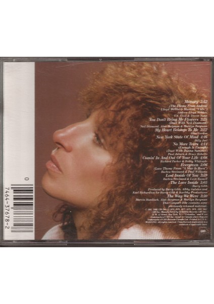Dikkat CD Barbra Streisand – Memories CD