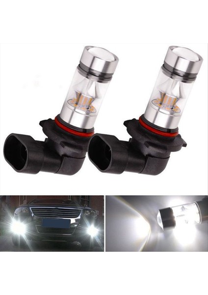 2 Pcs 9005 Hb3 6000K 5W 2323 LED Projektör Sisi Sürüş Ampulleri Beyaz (Yurt Dışından) fırsatları