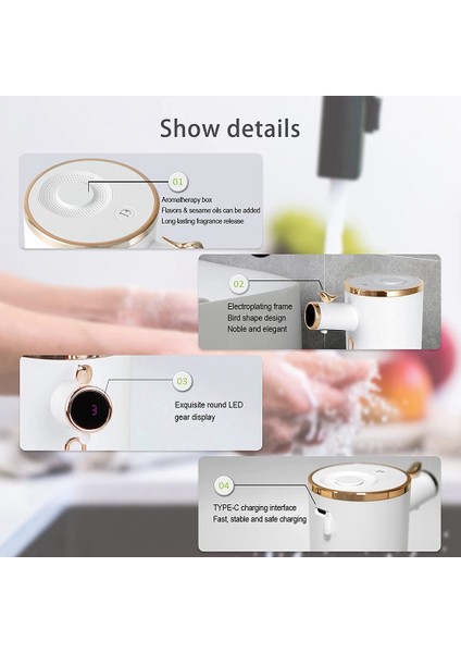 Otomatik Köpük Sabun Dağıtıcı, Dokunulmaz Elektrikli Sabun Dağıtıcı, Mutfak Banyosu Için Otomatik Ayarlanabilir Sabun (Yurt Dışından) fiyatları