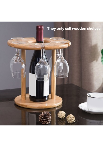 Şarap Cam Rafı Müstakil Stemware Raf Raf Doğal Bambu Ahşap Şarap Depolama Gözlükleri Tablet Şarap Cam Tutucu (Yurt Dışından) modelleri