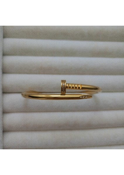 Gömme Zirkon Taşlı Çivi Çelik Kelepçe modelleri