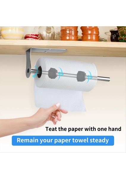 Kağıt Havlu Tutucu, Dolap Altında Kağıt Havlu Tutucu Sönümleme Fonksiyonu, Duvar Montajı Kendinden Yapıştırıcı Veya Sondaj Gümüş (Yurt Dışından) modelleri