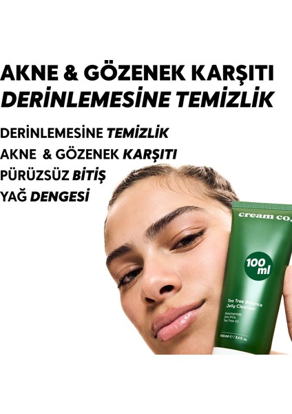 Akne & Siyah Nokta Karşıtı Yüz Temizleme Jeli | Niacinamide Çay Ağacı Yağı | 100 ML fiyatları