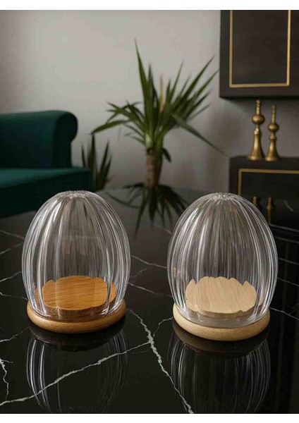 2 Li Bambu Kapaklı Çizgili Cam Tuzluk Karabiberlik – Borosilikat Kapaklı Sunum Seti ( 150 ml ) fiyatları