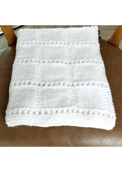 El Örgüsü Kare Bebek Battaniyesi –%100 Akrilik, 80X80 cm indirimleri