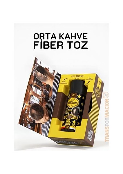 Turk Saç Dolgunlaştırıcı Fiber Topik Toz Orta Ton Kahverengi