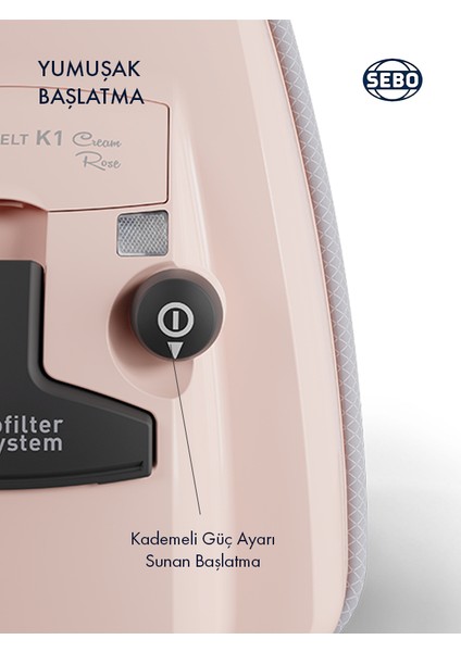 Airbelt K1 Cream Rose 900W Elektrikli Süpürge fırsatları