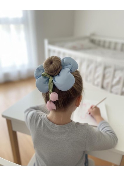 Saten Topuz Tokası Mavi