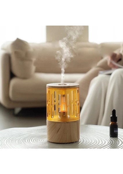 Mum Işığı Görünümlü Taşınabilir 125ML Kapasiteli Işıklı Aroma Yayıcı Hava Nemlendiric indirimleri