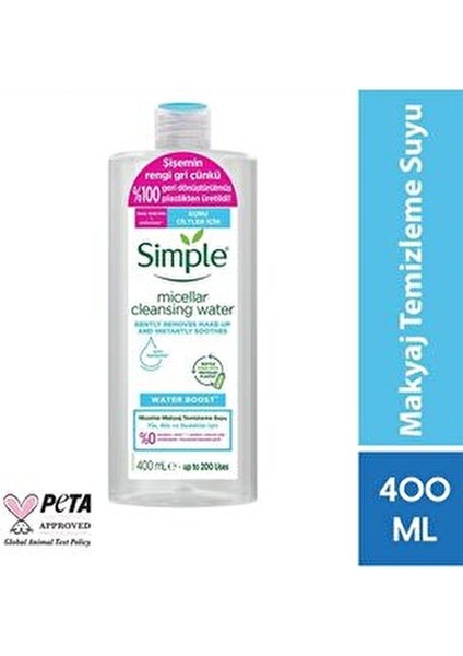 Water Boost Micellar Makyaj Temizleme Suyu 400 ml Hassas Ciltler İçin Hipoalerjenik Arındırıcı fiyatları