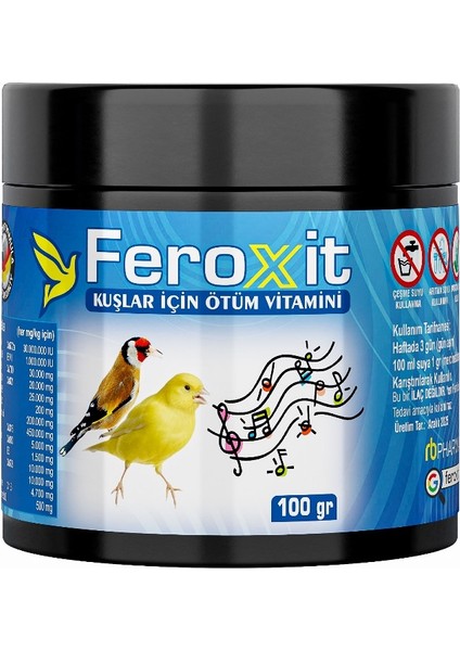 Kuşlar Için Ütüş Vitamini (Kanarya , Saka ,bülbül ve Finch ) 100 gr