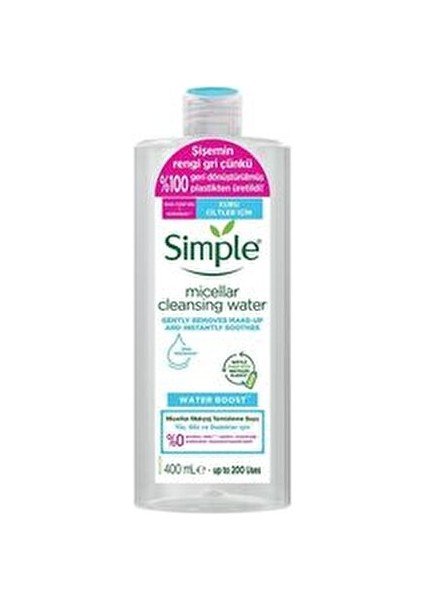 Water Boost Micellar Makyaj Temizleme Suyu 400 ml Hassas Ciltler İçin Hipoalerjenik Arındırıcı modelleri