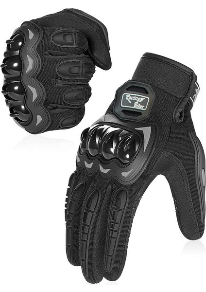 Dokunmatik Ekranlı Ilkbahar/yaz Motosiklet Sürüş Eldivenleri, Koruyucu Sert Kabuklu Arazi Eldivenleri (Yurt Dışından)