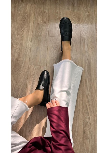 Mera Hakiki Deri Düz Taban Kadın Babet fiyatları