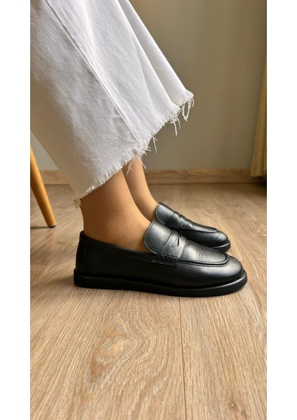 Mera Hakiki Deri Düz Taban Kadın Babet fırsatları