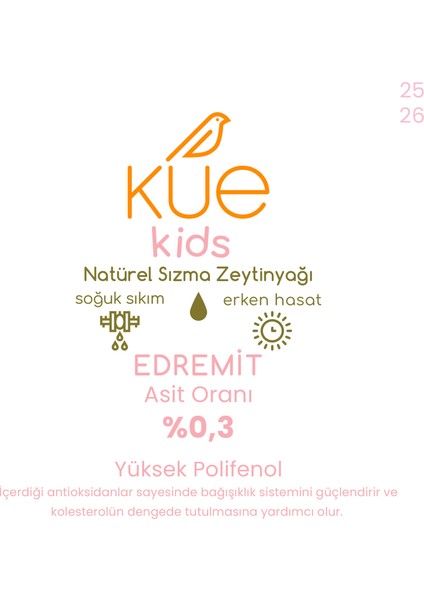 Kids Erken Hasat Soğuk Sıkım Natürel Sızma Zeytinyağı 250ml fiyatları