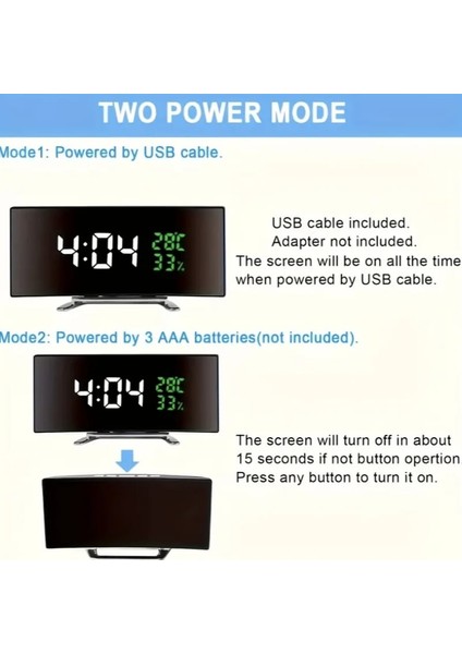 Modern Büyük LED Dijital Masa Saati Sıcaklık ve Nem Ölçer indirimleri