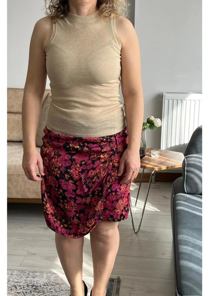 Sıfır Kol, Sıfır Yaka Simli Iplik Spor Bluz Bej fiyatları