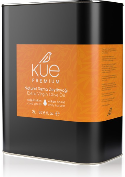 Premium Seri Erken Hasat Soğuk Sıkım Natürel Sızma Zeytinyağı 2 Litre