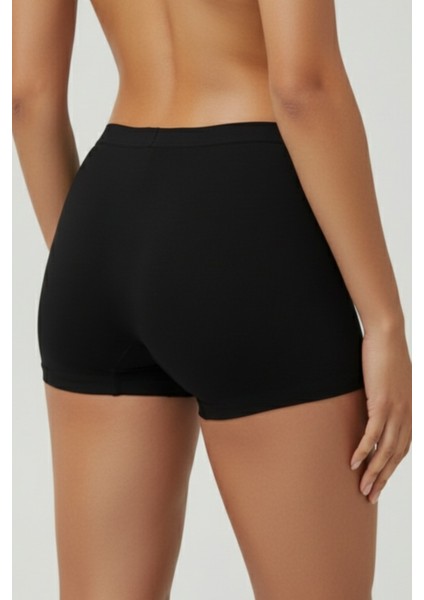 Kadın Boxer 4’lü Set – Pamuklu, Iz Yapmaz ve Nefes Alan Kumaş – Siyah Renk modelleri